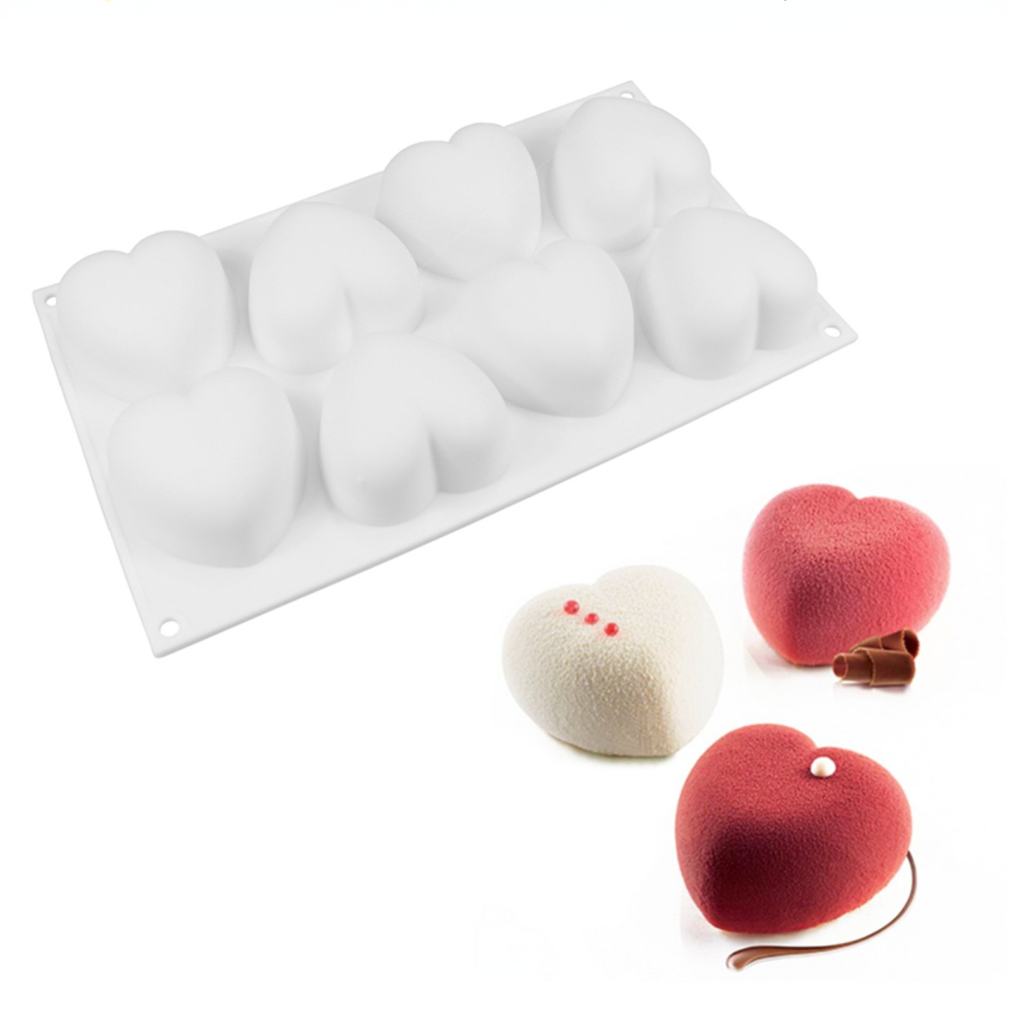 Candle Making Kits - Miłość serce silikonowe formy do mydła