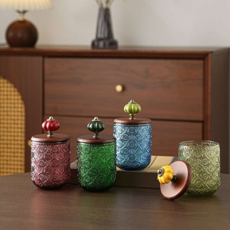 Retro szklany pojemnik na waci – Candle Making Jars With Lids recenzja i cena