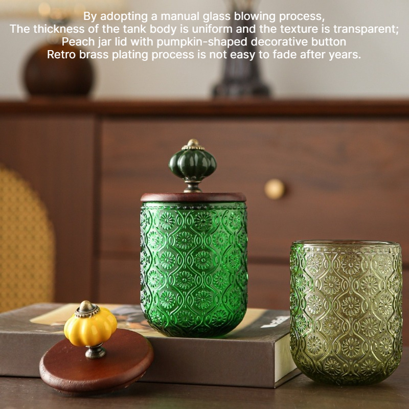Retro szklany pojemnik na waci – Candle Making Jars With Lids recenzja i cena