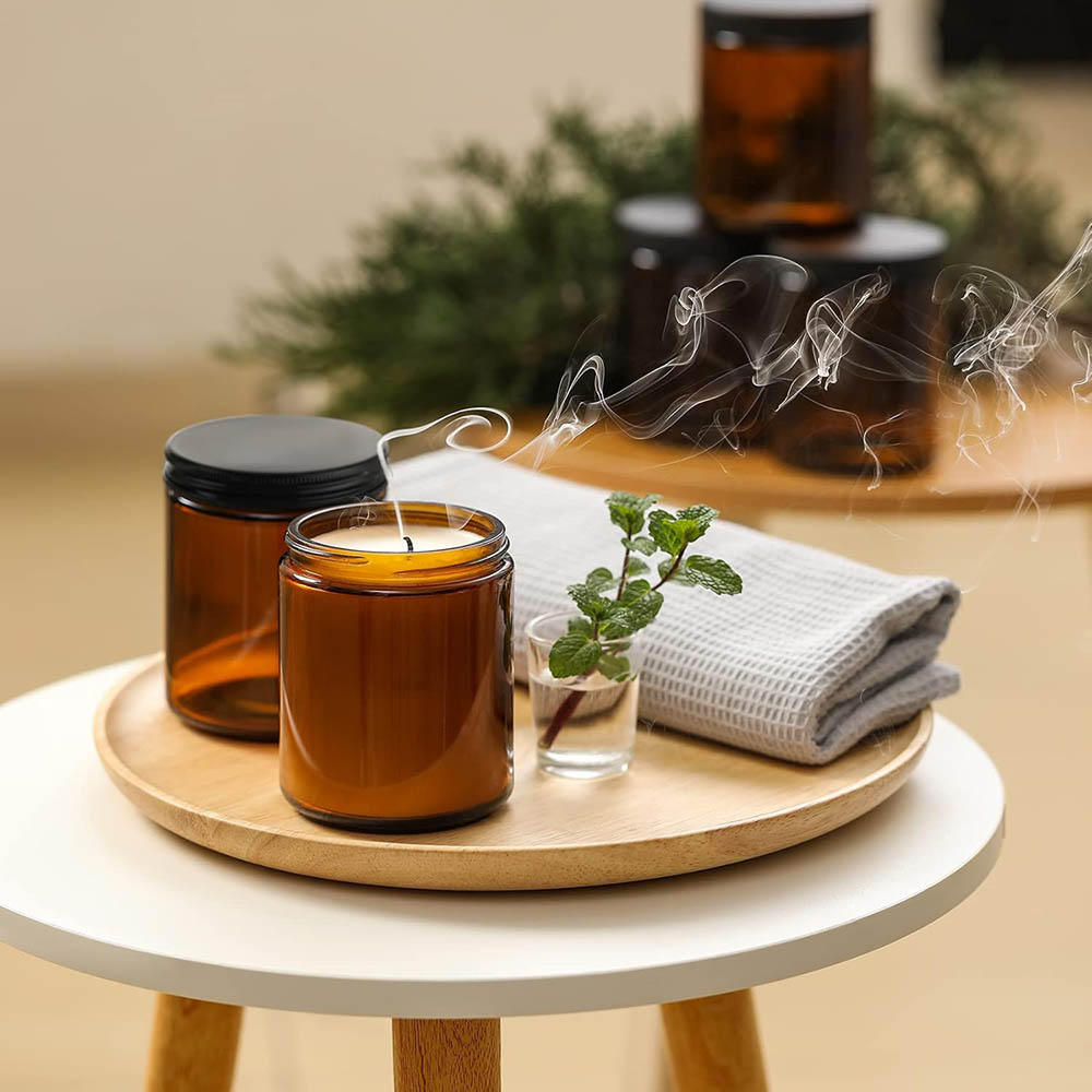 Słoiki z brązowego szkła o poj – Candle Making Jars With Lids recenzja i cena